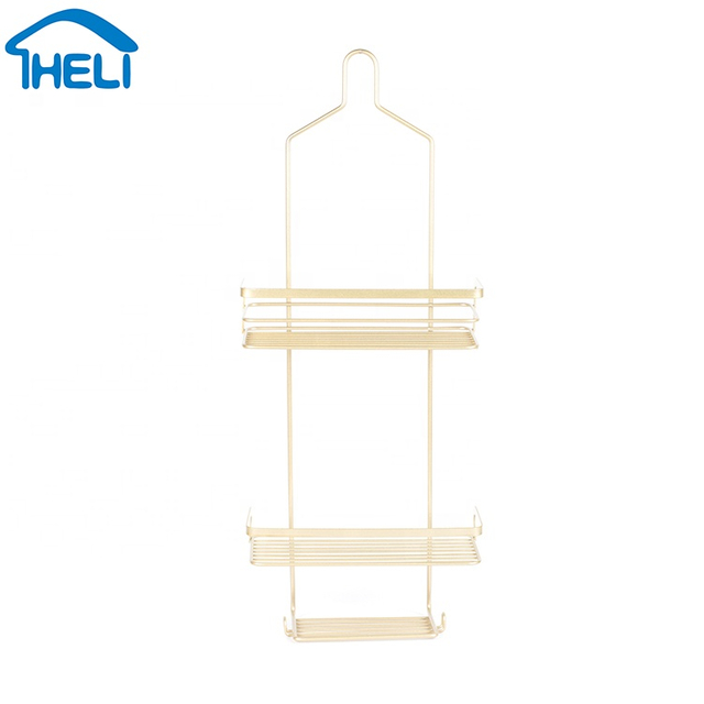 Tier Metal Shower Corner Pole Caddy Bathroom Wall Shelf Storage Rack H –  Quality Home Distribution